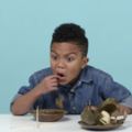 美國小孩第一次拿筷子就覺得快崩潰，接著再看到包子和肉粽…反應竟然是驚嚇？！