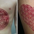 刺青已經不流行了，現在國外最夯的是這個「犧牲烙印」，我光用看的就覺得痛阿！聽說紋身的方式更是...