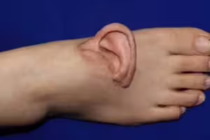 她左耳遭扯斷 !「寄養在腳背上」5個月後奇蹟移回原位 她左耳遭扯斷 !「寄養在腳背上」5個月後奇蹟移回原位