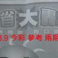 8/8.9 今彩 【大轟動】參考 兩期用