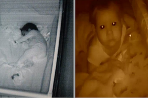 父母為了觀察寶寶在房間里裝下監視器！沒想到竟發現這種事.... 太可怕了吧！