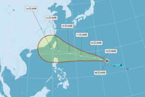 各國預測路徑一致了！泰利颱風本周直撲台灣