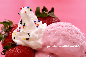 超簡單3分鐘 冰淇淋 DIY，小朋友最喜歡的草莓口味~~
