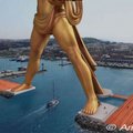 101根本弱掉了！破產的希臘決定重建150公尺高的巨型太陽神銅像，這又是一座世界奇觀阿！