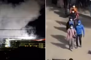 KK園區大爆破!上千人逃亡跳河畫面曝光 KK園區大爆破!上千人逃亡跳河畫面曝光