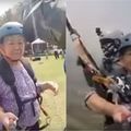 活這麼多年沒暈過！89歲勇嬤玩「飛行傘」　讓網友都跪了