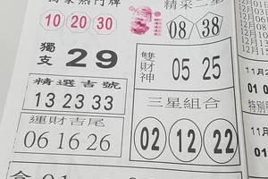 11/28-11/29  台北鐵報-今彩539參考
