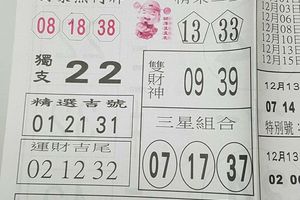 12/14-12/15  台北鐵報-今彩539參考