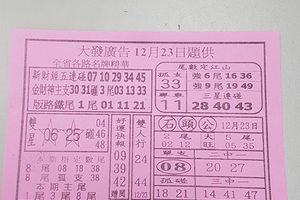 12/23  大發廣告-六合彩參考