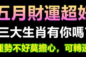 五月財運超好的三個生肖，有你嗎？（運勢不好莫擔心，可轉運）