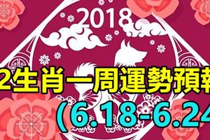 12生肖一周運勢預報（6.18-6.24）