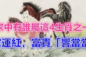 家中有誰屬這4生肖之一，家運紅，今年就有人富貴「響當當」！