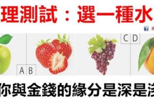 心理測試：4種水果選一種，測你與金錢的緣分是深是淺？