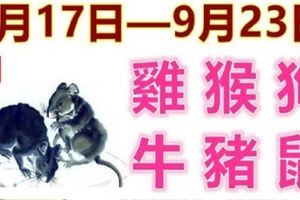 12生肖一周運勢（9月17日—9月23日）