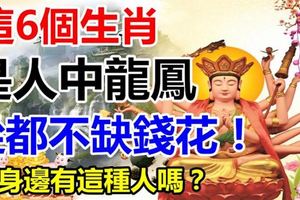 這6個生肖的人，天生就是「人中龍鳳」從來不缺錢！