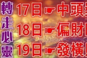 六大生肖財運旺旺來：17日中頭獎，18日偏財旺，19日發橫財