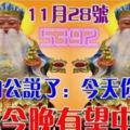 今天是11月28號！大伯公說了：願你今晚中大獎，你就迷信一次吧