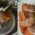 「自製港式脆皮燒肉」皮脆肉嫩做法，沒有烤箱也不怕哦，用「炒鍋」也可以做！超級好吃還吃不胖~