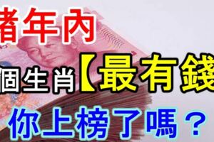 豬年內【最有錢】的7個生肖！你上榜了嗎？