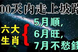 100天內走上坡路的六大生肖：5月順，6月旺，7月不愁錢