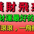 橫財飛來！下月財運最好，財源滾滾一飛衝天的6大生肖！