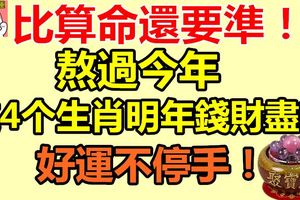 比算命還要準！熬過今年，這4個生肖明年錢財盡收，好運不停手！