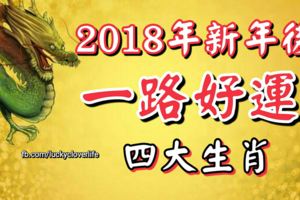 2018年新年後一路好運的四大生肖！