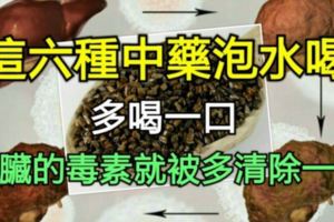 這六種中藥泡水喝，多喝一口，肝臟的毒素就被多清除一分