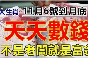 11月6號到月底，大富特富的5大生肖