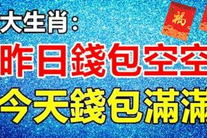 5大生肖：昨日錢包空空，今天錢包滿滿！明天開始就是【數錢】的命