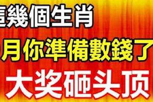 這幾個生肖，9月你準備數錢了大獎砸頭頂