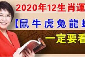 麥玲玲2020鼠年十二生肖運程提前看（上）！特別是【屬鼠牛虎兔龍蛇】的人