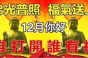 12月你好，佛光普照，福氣送上，誰打開誰有福！