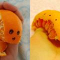 原本對毛毛蟲極度懼怕的人，看了這些日本網友做的「橘子毛毛蟲」後都忍不住跟著玩了起來…