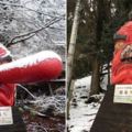 京都天狗慘被大雪弄斷鼻子，日本人用「超懶現代人治療法」讓路過民眾都笑噴！