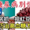 糖尿病患者別慌，看百歲老中醫教你怎麼用「紅豆」巧治「高血糖」！！