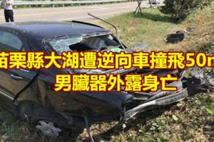 苗栗縣大湖遭逆向車撞飛50m男臟器外露身亡