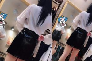 去買衣服…只見試穿「短裙妹身材太惹火」！沒想到偷瞄一下鏡子大家看到臉驚呆了…