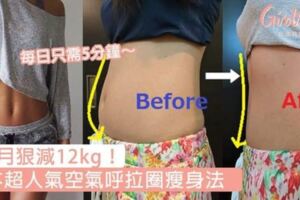 1個月狠減12kg！日本超人氣空氣呼拉圈瘦身法，每日只需5分鐘～