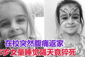 在校突然腹痛返家　5歲女童睡覺隔天竟猝死