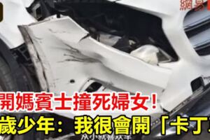 偷開媽賓士撞死婦女！15歲少年：我很會開「卡丁車」