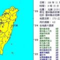 清晨雲林4.8地震中南部搖晃