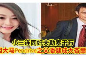 小三連同姦夫勒索千萬，全因大馬Pendrive之父潘健成太吝嗇？！