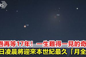 錯過等17年！火星大衝、赤色月全食「同框」