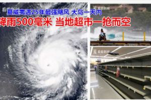 夏威夷遇25年最強颶風大島一天內降雨500毫米當地超市一搶而空