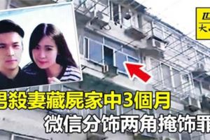 男殺妻藏屍家中3個月，微信分飾兩角掩飾罪行