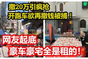 網紅鬧市撒20萬引瘋搶！開跑車欲再撒錢被捕！網友起底，豪車豪宅全是租的！