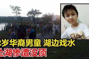 12歲華裔男童與友人到湖邊戲水時，不慎墜湖慘遭沒頂，無法歡慶即將到來的農歷新年！