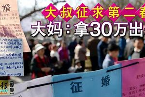 大叔徵求第二春大媽：拿30萬出來