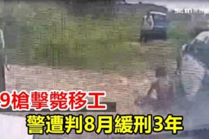 開9槍擊斃移工警遭判8月緩刑3年